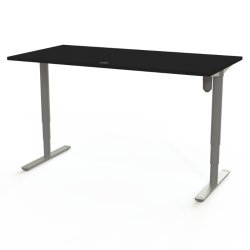 ConSet H�ve S�nkebord 160x80 - 501-49 - Sort bordplade - s�lv stel