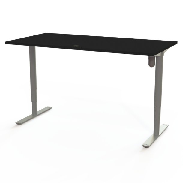 ConSet H�ve S�nkebord 160x80 - 501-49 - Sort bordplade - s�lv stel