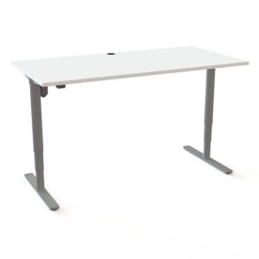 ConSet H�ve S�nkebord 160x80 - 501-49 - Hvid bordplade - s�lv stel