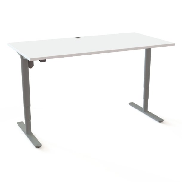 ConSet H�ve S�nkebord 160x80 - 501-49 - Hvid bordplade - s�lv stel