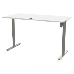 ConSet H�ve S�nkebord 160x80 - 501-49 - Hvid bordplade - s�lv stel