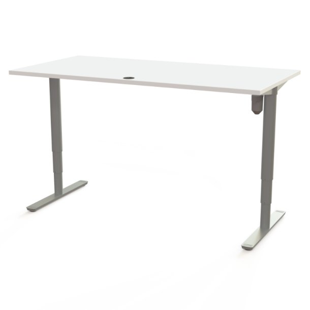 ConSet H�ve S�nkebord 160x80 - 501-49 - Hvid bordplade - s�lv stel