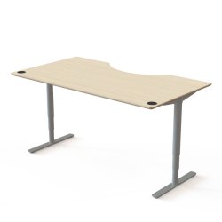 ConSet H�ve S�nkebord 180x100 - 501-49 - Ahorn bordplade - Centerbue - s�lv stel