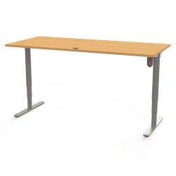 ConSet H�ve S�nkebord 180x80 - 501-49 - B�g bordplade - s�lv stel