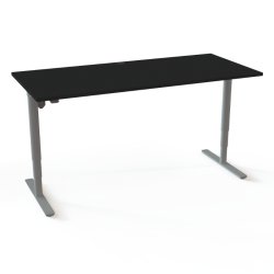 ConSet H�ve S�nkebord 180x80 - 501-49 - Sort bordplade - s�lv stel