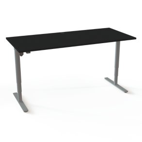 ConSet H�ve S�nkebord 180x80 - 501-49 - Sort bordplade - s�lv stel