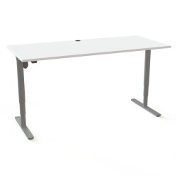 ConSet H�ve S�nkebord 180x80 - 501-49 - Hvid bordplade - s�lv stel
