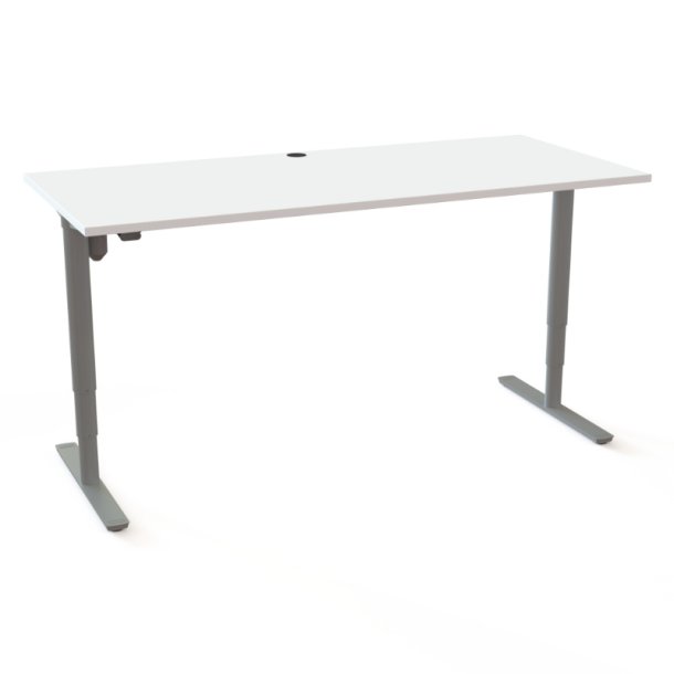 ConSet H�ve S�nkebord 180x80 - 501-49 - Hvid bordplade - s�lv stel