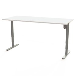ConSet H�ve S�nkebord 180x80 - 501-49 - Hvid bordplade - s�lv stel