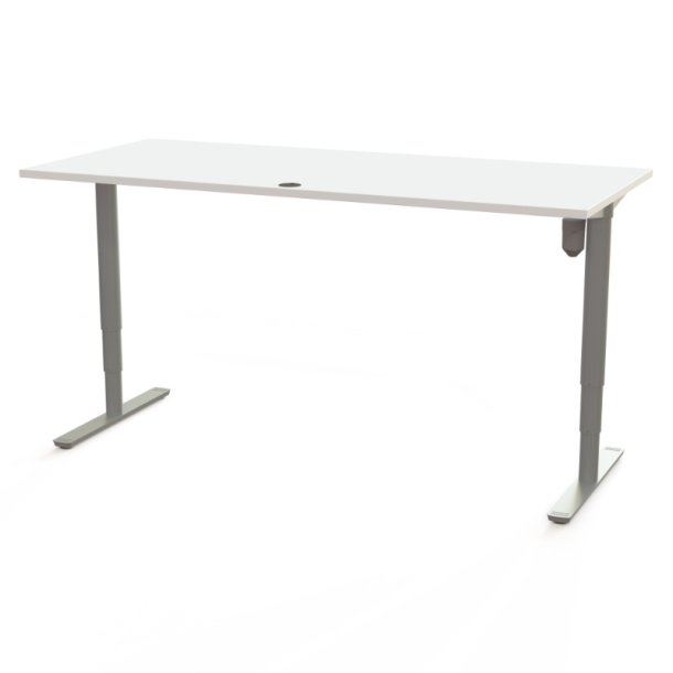 ConSet H�ve S�nkebord 180x80 - 501-49 - Hvid bordplade - s�lv stel