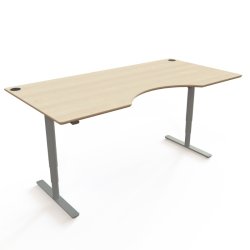 ConSet H�ve S�nkebord 200x100 - 501-49 - Ahorn bordplade - Centerbue - s�lv stel