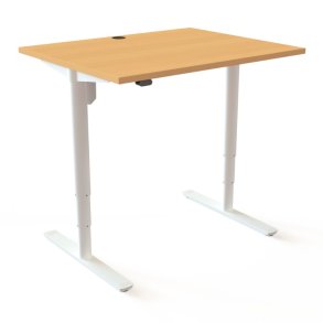 ConSet H�ve S�nkebord 100x80 - 501-49 - B�g bordplade - hvid stel
