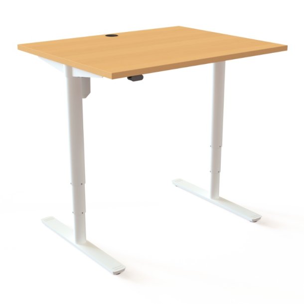 ConSet H�ve S�nkebord 100x80 - 501-49 - B�g bordplade - hvid stel