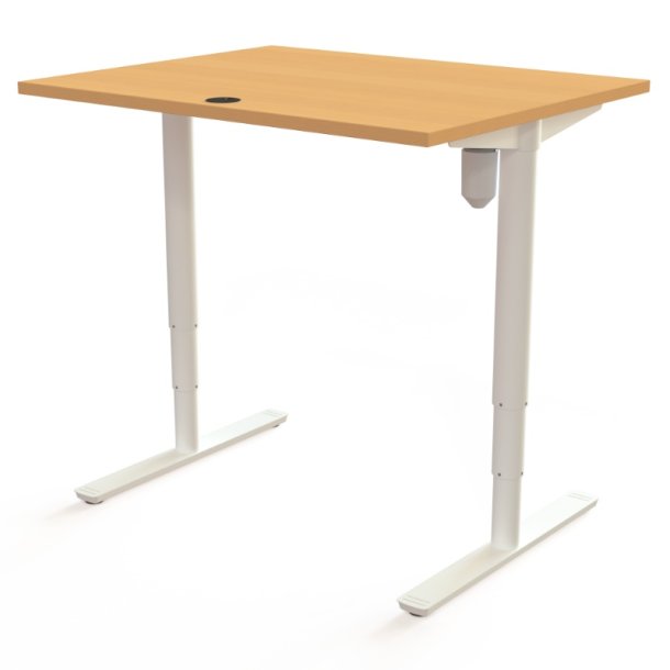 ConSet H�ve S�nkebord 100x80 - 501-49 - B�g bordplade - hvid stel