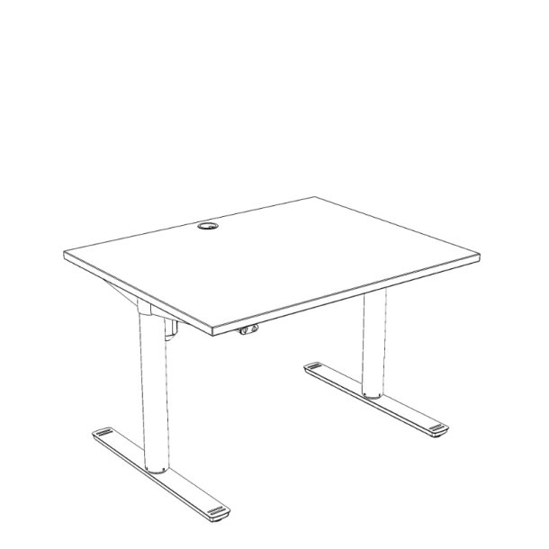 ConSet H�ve S�nkebord 100x80 - 501-49 - Hvid bordplade - hvid stel
