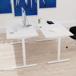 ConSet H�ve S�nkebord 100x80 - 501-49 - Hvid bordplade - hvid stel
