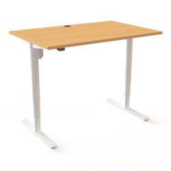 ConSet H�ve S�nkebord 120x80 - 501-49 - B�g bordplade - hvid stel