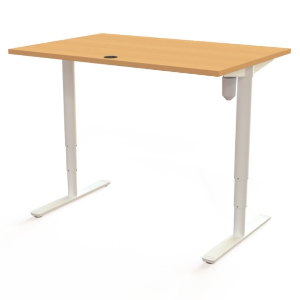 ConSet H�ve S�nkebord 120x80 - 501-49 - B�g bordplade - hvid stel