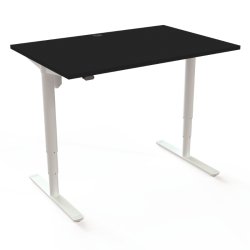 ConSet H�ve S�nkebord 120x80 - 501-49 - Sort bordplade - hvid stel