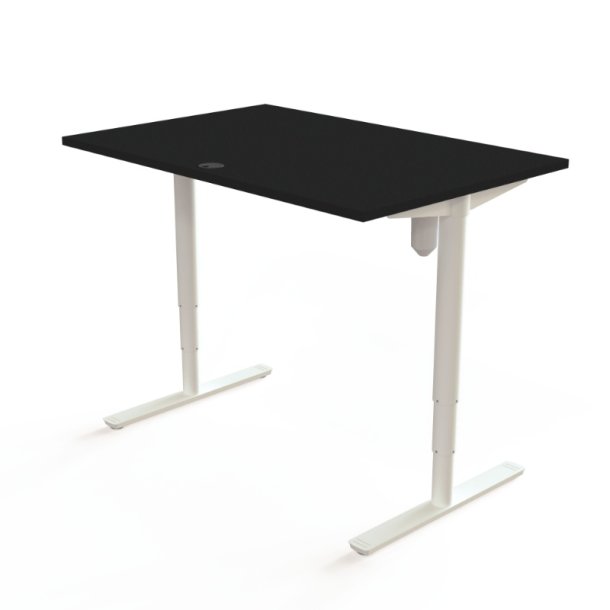 ConSet H�ve S�nkebord 120x80 - 501-49 - Sort bordplade - hvid stel