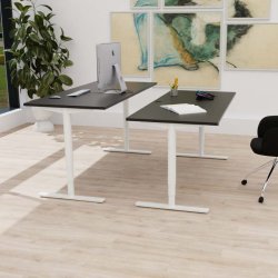 ConSet H�ve S�nkebord 120x80 - 501-49 - Sort bordplade - hvid stel