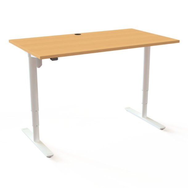 ConSet H�ve S�nkebord 140x80 - 501-49 - B�g bordplade - hvid stel