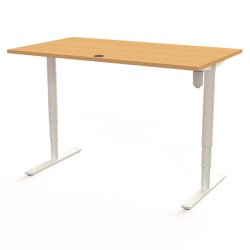 ConSet H�ve S�nkebord 140x80 - 501-49 - B�g bordplade - hvid stel