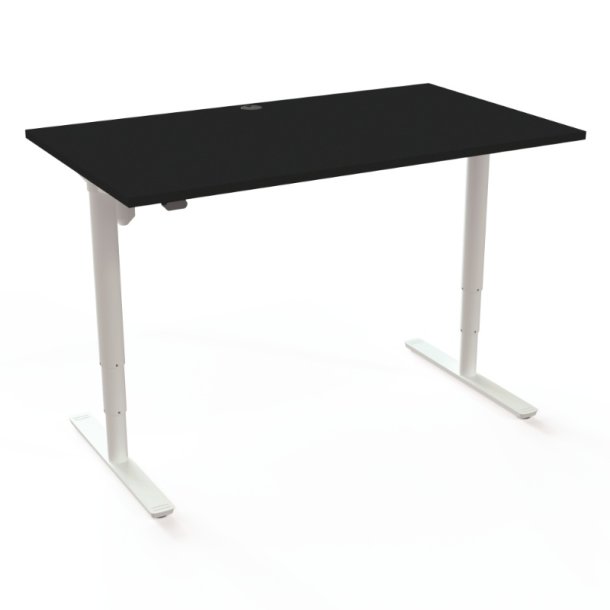 ConSet H�ve S�nkebord 140x80 - 501-49 - Sort bordplade - hvid stel