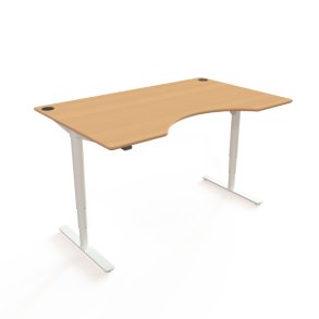 ConSet H�ve S�nkebord 160x100 - 501-49 - B�g bordplade - Centerbue - hvid stel