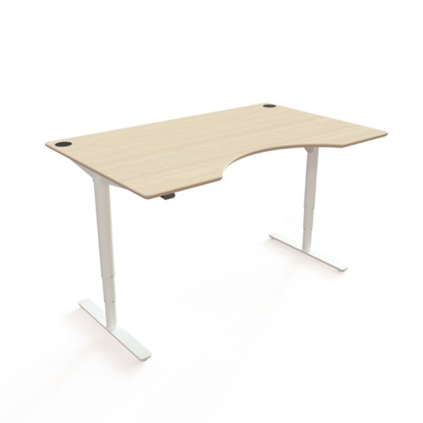 ConSet H�ve S�nkebord 160x100 - 501-49 - Ahorn bordplade - Centerbue - hvid stel