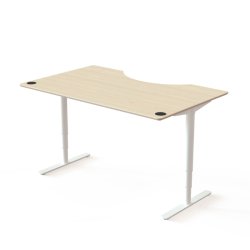 ConSet H�ve S�nkebord 160x100 - 501-49 - Ahorn bordplade - Centerbue - hvid stel