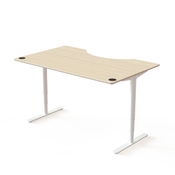 ConSet H�ve S�nkebord 160x100 - 501-49 - Ahorn bordplade - Centerbue - hvid stel