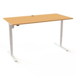 ConSet H�ve S�nkebord 160x80 - 501-49 - B�g bordplade - hvid stel