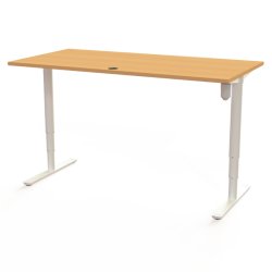 ConSet H�ve S�nkebord 160x80 - 501-49 - B�g bordplade - hvid stel