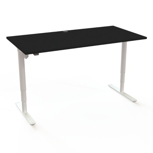 ConSet H�ve S�nkebord 160x80 - 501-49 - Sort bordplade - hvid stel