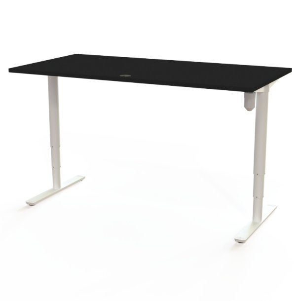 ConSet H�ve S�nkebord 160x80 - 501-49 - Sort bordplade - hvid stel