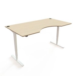 ConSet H�ve S�nkebord 180x100 - 501-49 - Ahorn bordplade - Centerbue - hvid stel