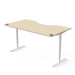 ConSet H�ve S�nkebord 180x100 - 501-49 - Ahorn bordplade - Centerbue - hvid stel