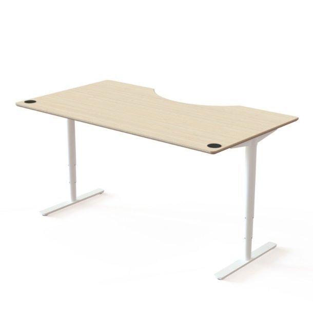 ConSet H�ve S�nkebord 180x100 - 501-49 - Ahorn bordplade - Centerbue - hvid stel