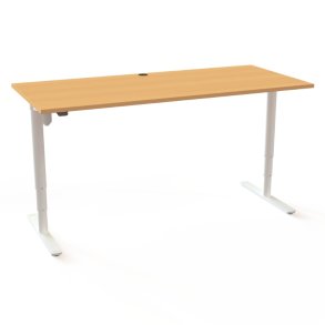 ConSet H�ve S�nkebord 180x80 - 501-49 - B�g bordplade - hvid stel