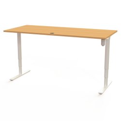 ConSet H�ve S�nkebord 180x80 - 501-49 - B�g bordplade - hvid stel