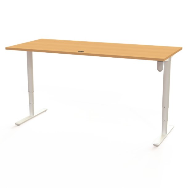 ConSet H�ve S�nkebord 180x80 - 501-49 - B�g bordplade - hvid stel