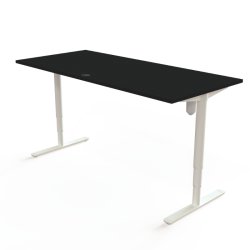 ConSet H�ve S�nkebord 180x80 - 501-49 - Sort bordplade - hvid stel