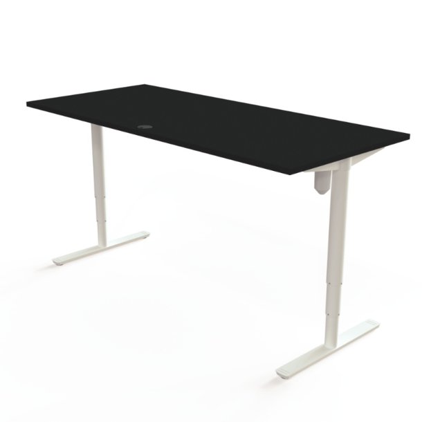 ConSet H�ve S�nkebord 180x80 - 501-49 - Sort bordplade - hvid stel