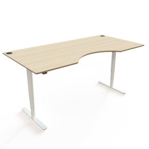 ConSet H�ve S�nkebord 200x100 - 501-49 - Ahorn bordplade - Centerbue - hvid stel