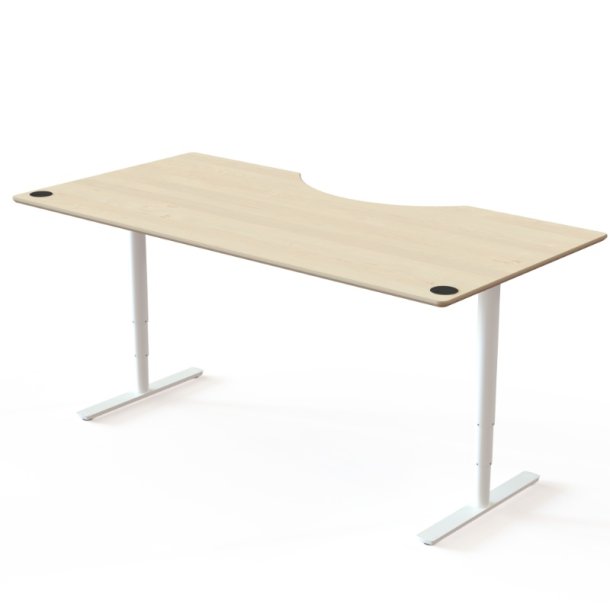 ConSet H�ve S�nkebord 200x100 - 501-49 - Ahorn bordplade - Centerbue - hvid stel