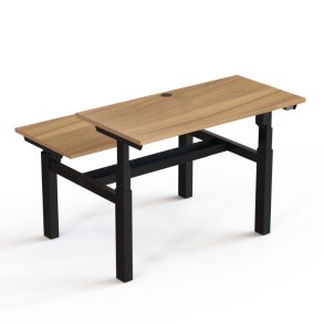 ConSet Dobbeltbord Bench 120x60 - 501-88 - Valn�d bordplade - sort stel