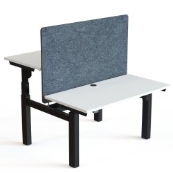ConSet Dobbeltbord Bench 120x60 - 501-88 - Hvid bordplade - sort stel
