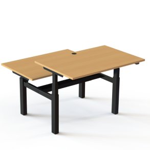 ConSet Dobbeltbord Bench 120x80 - 501-88 - B�g bordplade - sort stel