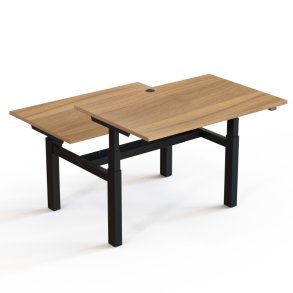 ConSet Dobbeltbord Bench 120x80 - 501-88 - Valn�d bordplade - sort stel